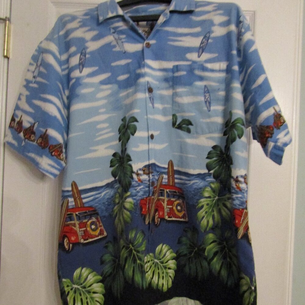mens tropical themed shirt sizev L